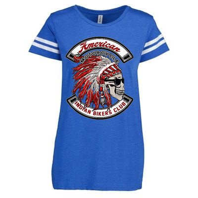 American Motorcycles Indian Biker Club Oldschool Choppers Enza Ladies Jersey Football T-Shirt