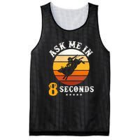 Ask Me In 8 Seconds Rodeo Bull Riding Vintage Cowboy Mesh Reversible Basketball Jersey Tank