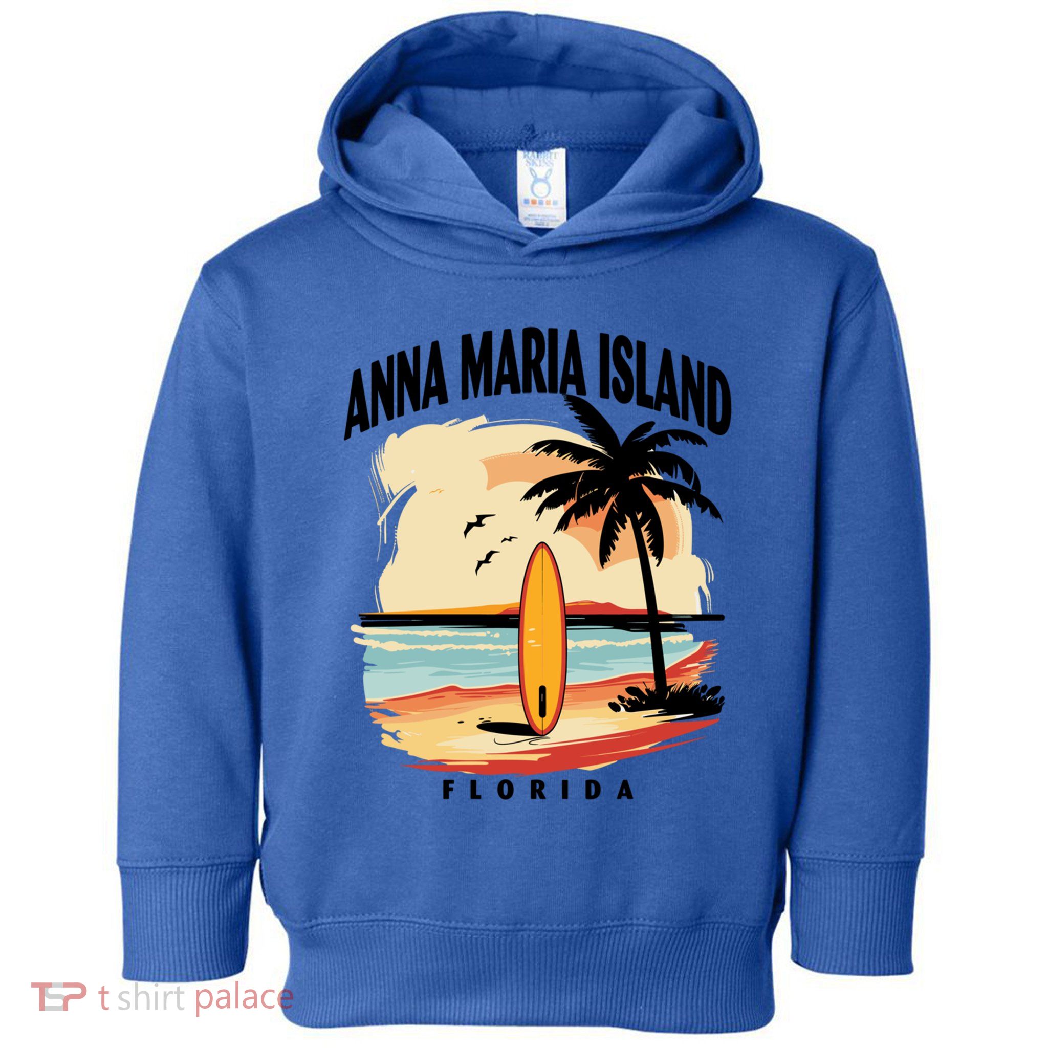 Anna Maria Island Beach Florida Surfboard Surfing Gift Toddler Hoodie