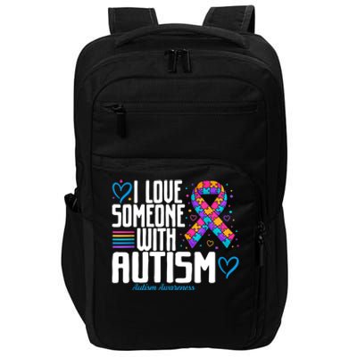 Autism Mom I Love Someone With Autism Gift Impact Tech Backpack