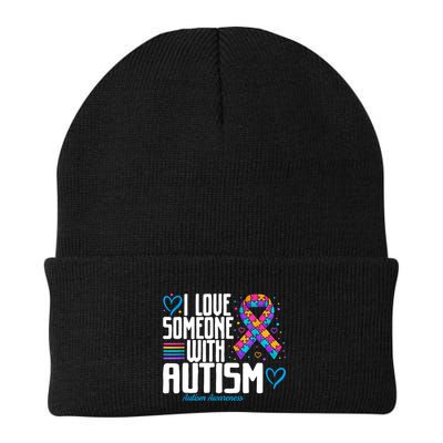 Autism Mom I Love Someone With Autism Gift Beanie