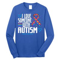 Autism Mom I Love Someone With Autism Gift Long Sleeve Shirt