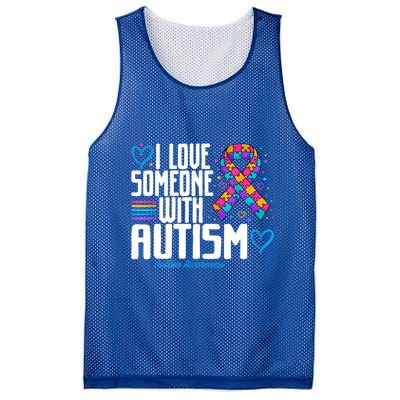 Autism Mom I Love Someone With Autism Gift Mesh Reversible Basketball Jersey Tank