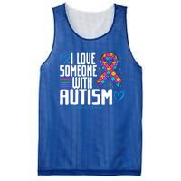 Autism Mom I Love Someone With Autism Gift Mesh Reversible Basketball Jersey Tank