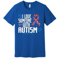 Autism Mom I Love Someone With Autism Gift Premium T-Shirt