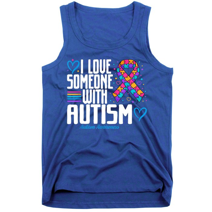 Autism Mom I Love Someone With Autism Gift Tank Top