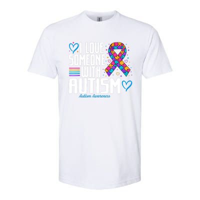 Autism Mom I Love Someone With Autism Gift Softstyle CVC T-Shirt