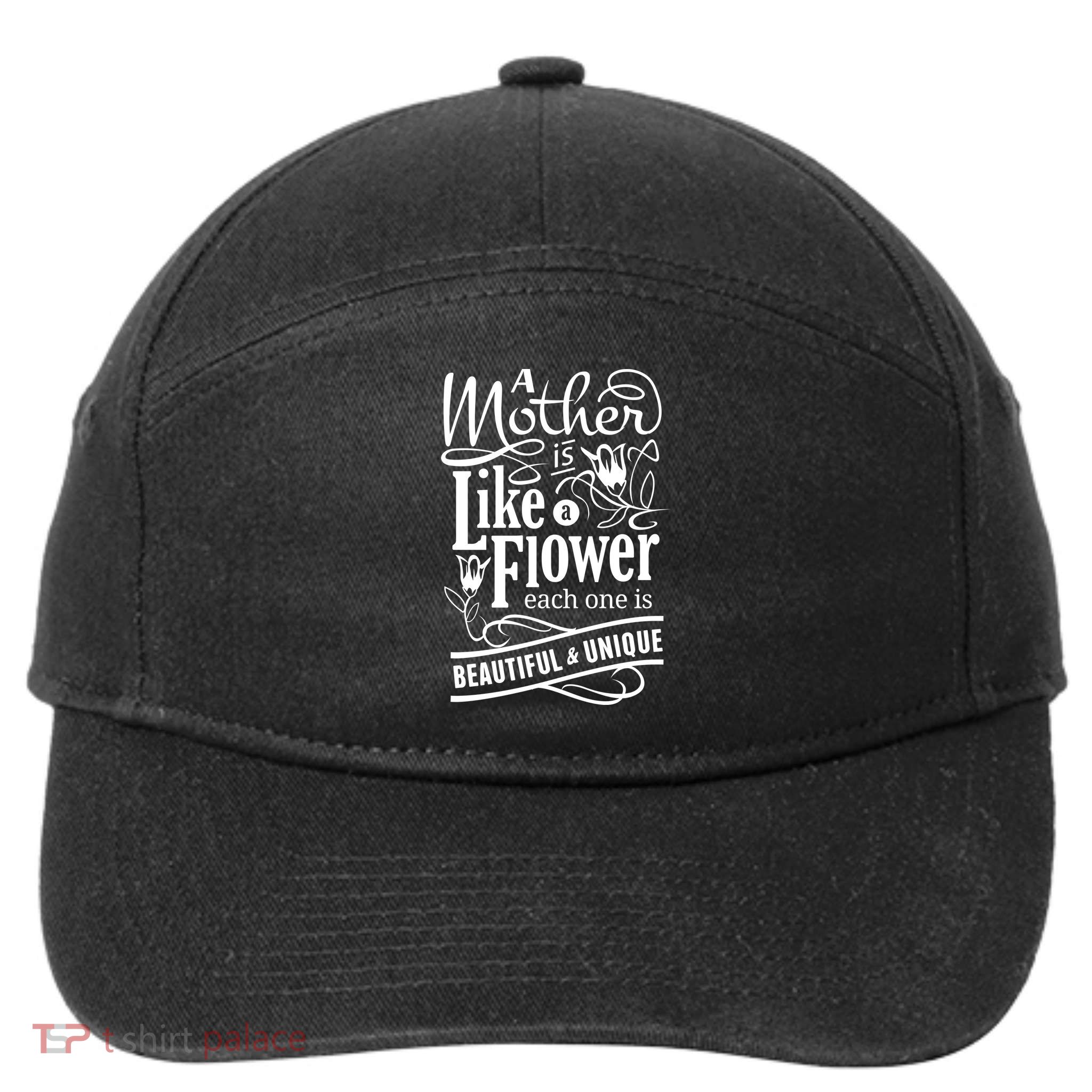 A Mother Is Like A Flower Each One Is Beautiful And Unique 7-Panel Snapback Hat