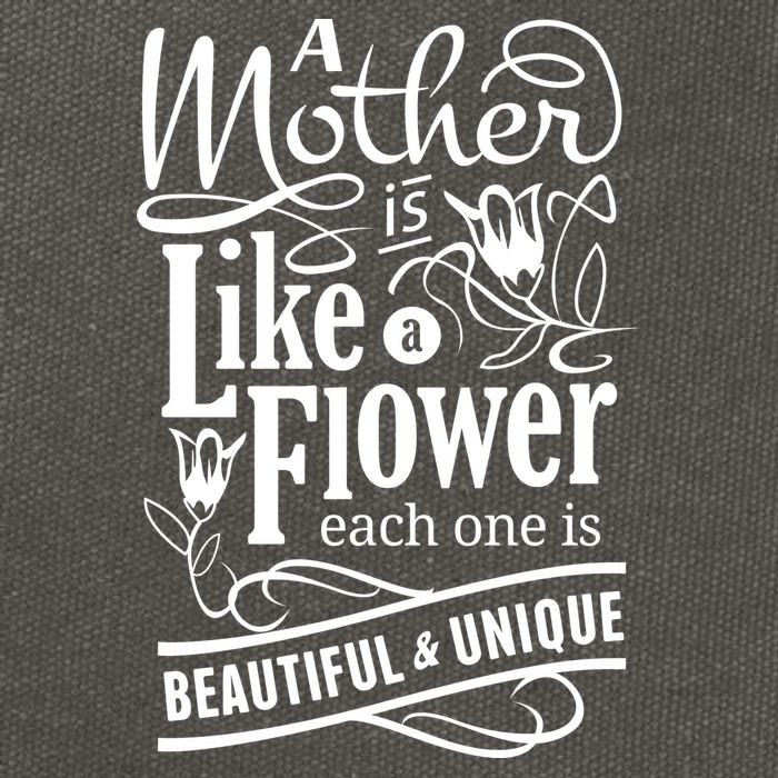 A Mother Is Like A Flower Each One Is Beautiful And Unique Cotton Canvas Backpack