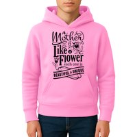 A Mother Is Like A Flower Each One Is Beautiful And Unique Kids Hoodie