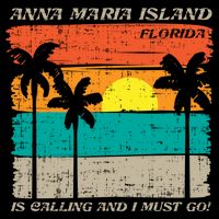Anna Maria Island Florida Vintage Beach Retro Sunset Gift Bucket Hat