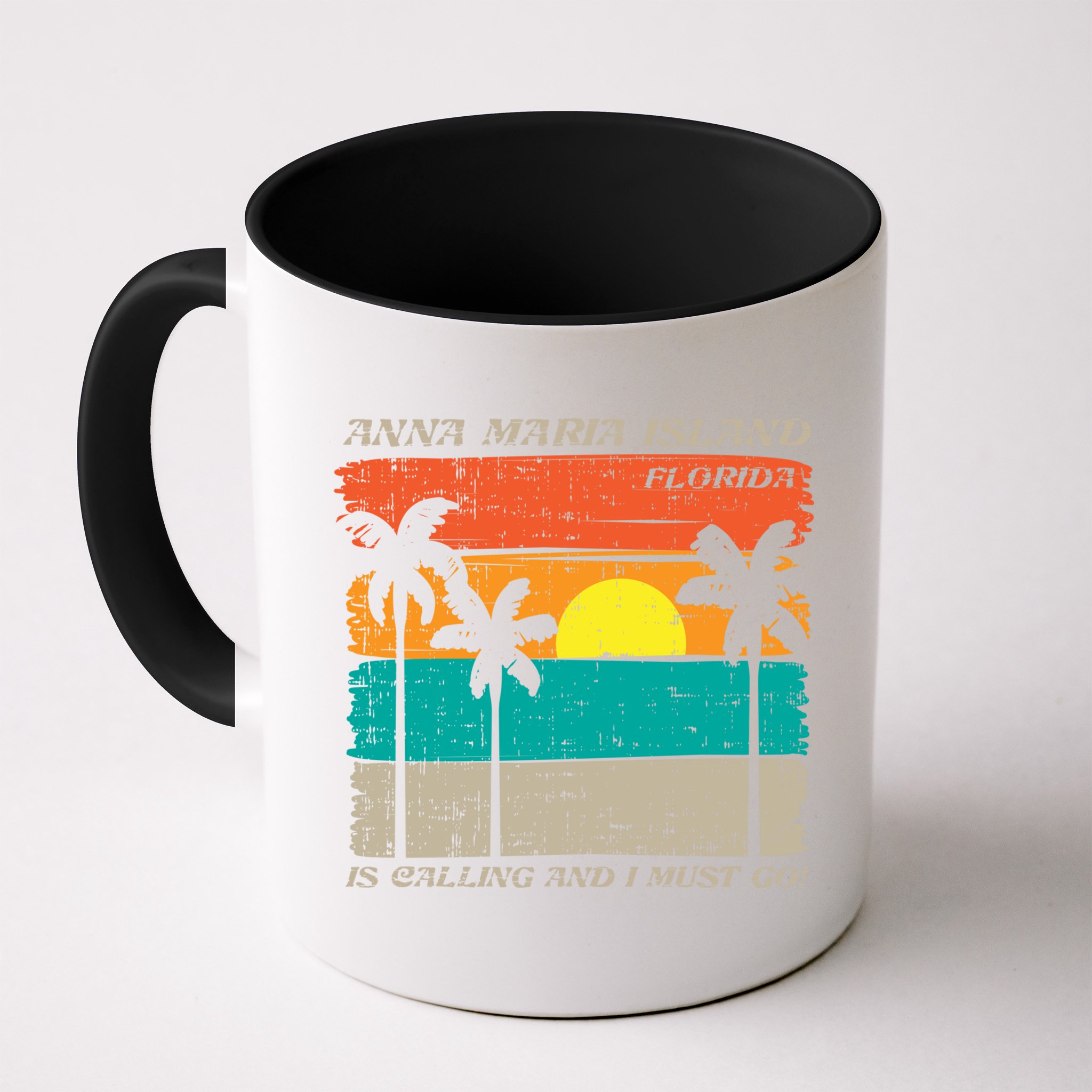 Anna Maria Island Florida Vintage Beach Retro Sunset Gift Mug