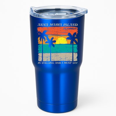 Anna Maria Island Florida Vintage Beach Retro Sunset Gift Tumbler