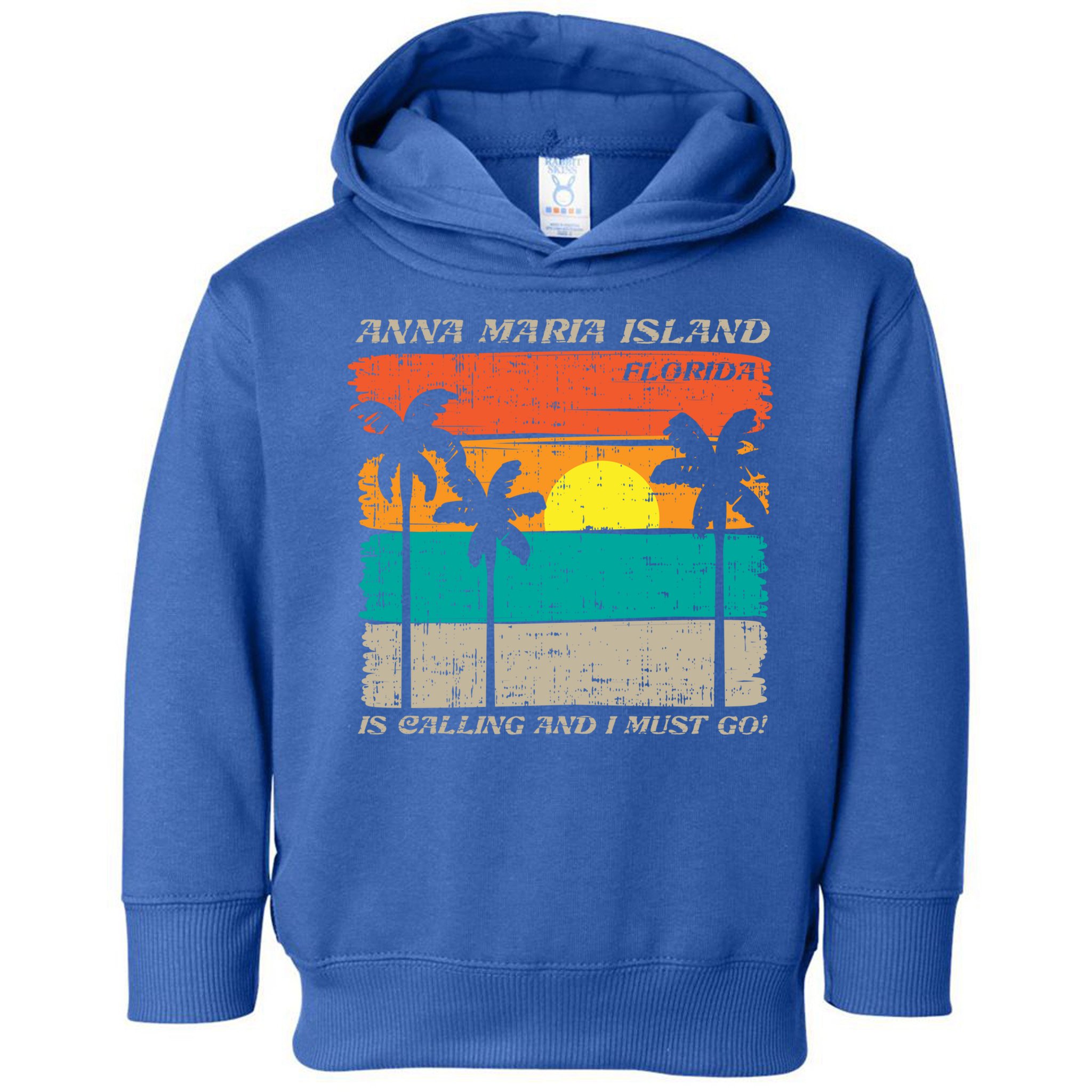 Anna Maria Island Florida Vintage Beach Retro Sunset Gift Toddler Hoodie