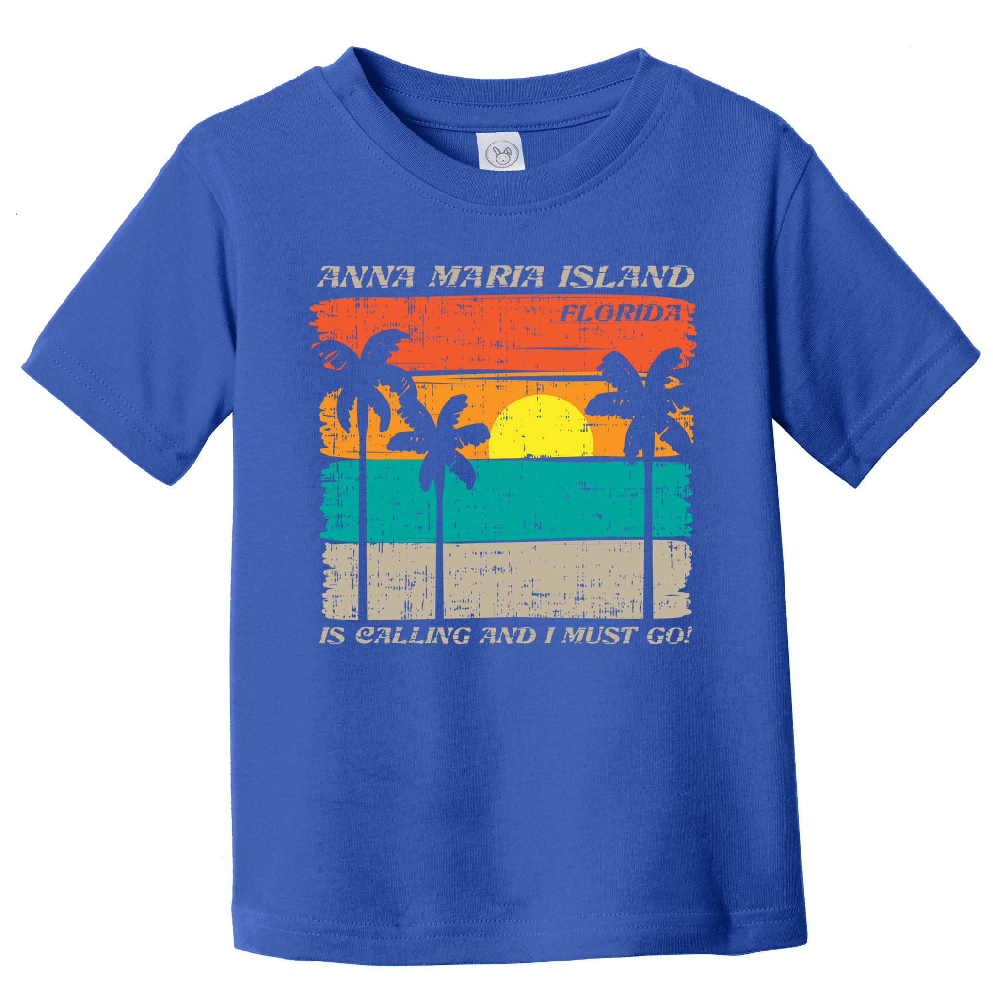Anna Maria Island Florida Vintage Beach Retro Sunset Gift Toddler T-Shirt