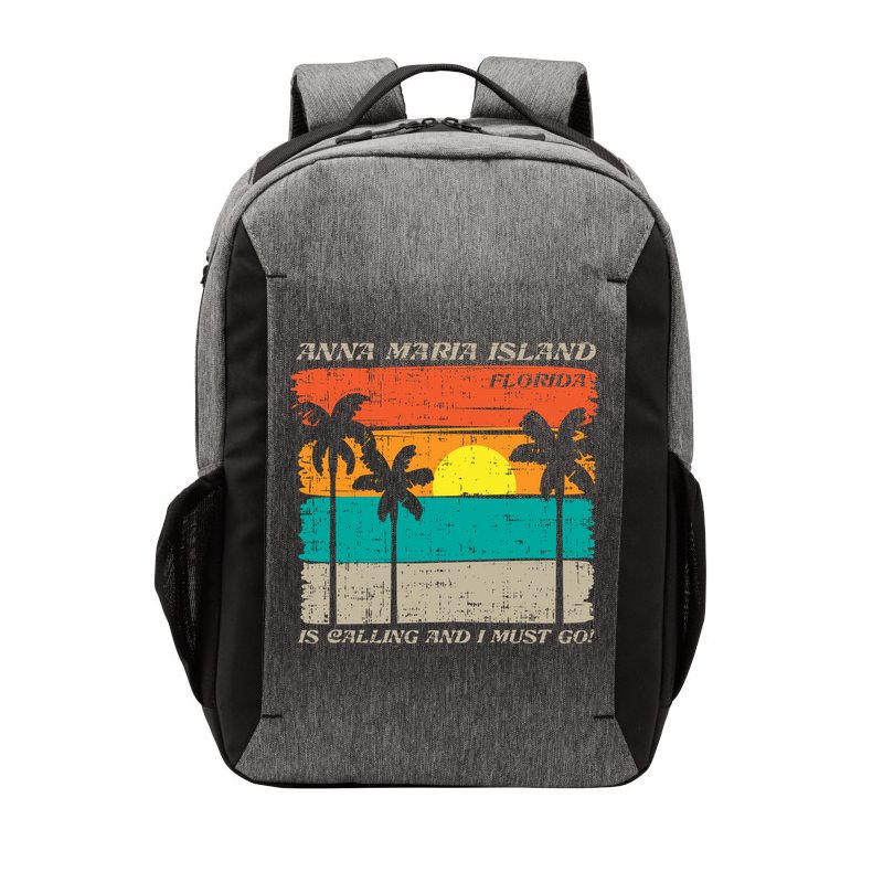 Anna Maria Island Florida Vintage Beach Retro Sunset Gift Vector Backpack