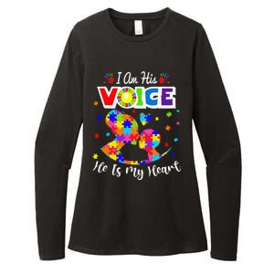 Autism Mom IM His Voice He Is My Heart Autism Awareness Womens CVC Long Sleeve Shirt