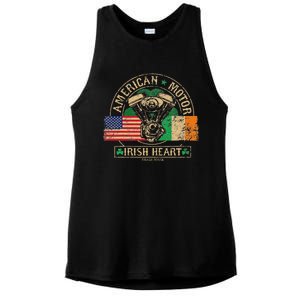 American Motor Irish Heart For Irish Bikers Ladies PosiCharge Tri-Blend Wicking Tank