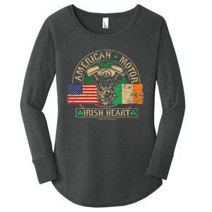 American Motor Irish Heart For Irish Bikers Women's Perfect Tri Tunic Long Sleeve Shirt