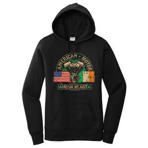 American Motor Irish Heart For Irish Bikers Women's Pullover Hoodie