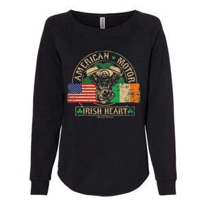 American Motor Irish Heart For Irish Bikers Womens California Wash Sweatshirt