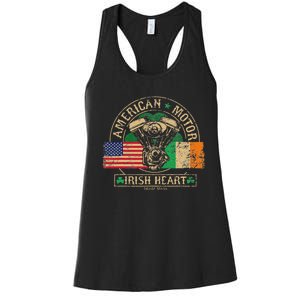 American Motor Irish Heart For Irish Bikers Women's Racerback Tank