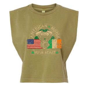 American Motor Irish Heart For Irish Bikers Garment-Dyed Women's Muscle Tee