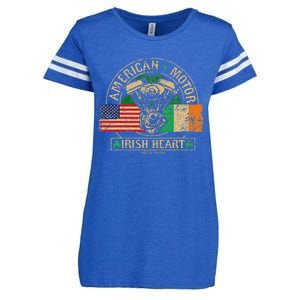 American Motor Irish Heart For Irish Bikers Enza Ladies Jersey Football T-Shirt