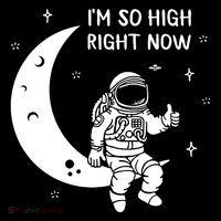 Astronaut Moon Im So High Right Now Poster