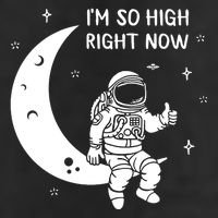 Astronaut Moon Im So High Right Now Golf Towel