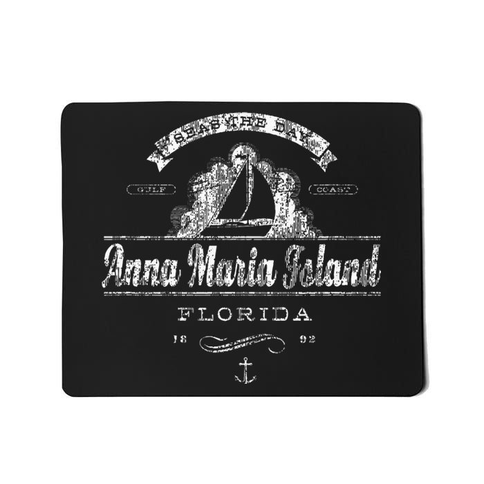 Anna Maria Island Sailboat Vintage Nautical Mousepad