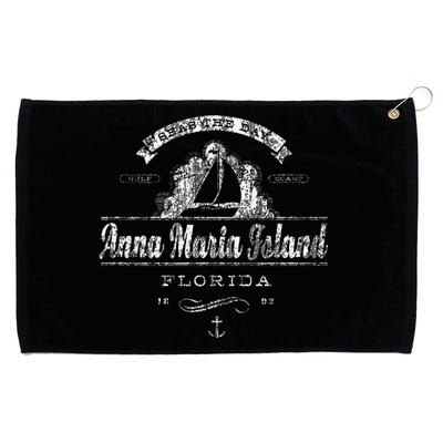 Anna Maria Island Sailboat Vintage Nautical Grommeted Golf Towel