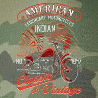 American M.O.T.O.R.C.Y.C.L.E I.N.D.I.A.N For Old Biker Legacy Tie Dye Trucker Hat