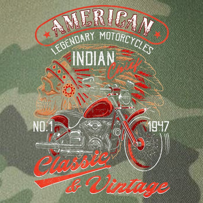 American M.O.T.O.R.C.Y.C.L.E I.N.D.I.A.N For Old Biker Legacy Tie Dye Trucker Hat
