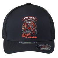 American M.O.T.O.R.C.Y.C.L.E I.N.D.I.A.N For Old Biker Flexfit Unipanel Trucker Cap