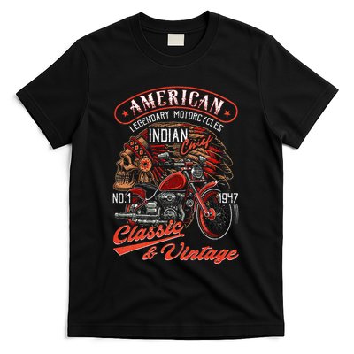 American M.O.T.O.R.C.Y.C.L.E I.N.D.I.A.N For Old Biker T-Shirt