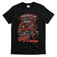 American M.O.T.O.R.C.Y.C.L.E I.N.D.I.A.N For Old Biker T-Shirt