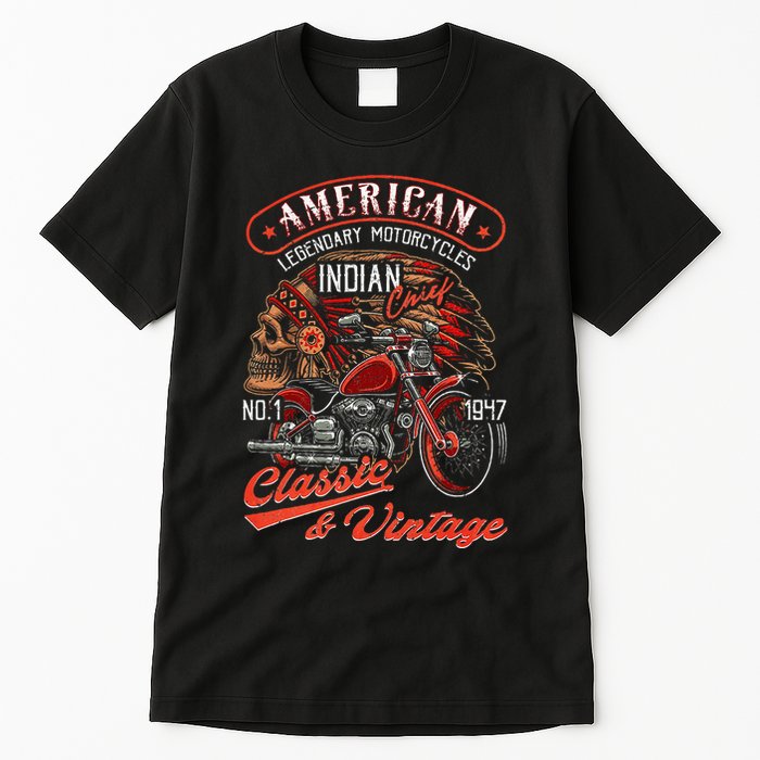 American M.O.T.O.R.C.Y.C.L.E I.N.D.I.A.N For Old Biker Tall T-Shirt