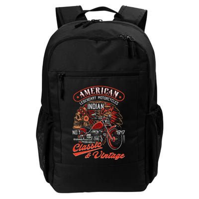 American M.O.T.O.R.C.Y.C.L.E I.N.D.I.A.N For Old Biker Backpack