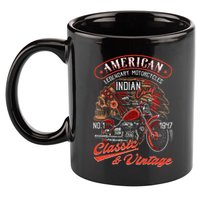 American M.O.T.O.R.C.Y.C.L.E I.N.D.I.A.N For Old Biker 11oz C Handle Ceramic Mug
