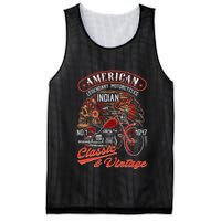 American M.O.T.O.R.C.Y.C.L.E I.N.D.I.A.N For Old Biker Mesh Reversible Basketball Jersey Tank