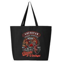 American M.O.T.O.R.C.Y.C.L.E I.N.D.I.A.N For Old Biker 25L Jumbo Tote