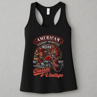 American M.O.T.O.R.C.Y.C.L.E I.N.D.I.A.N For Old Biker Womens Tank Top