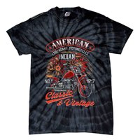 American M.O.T.O.R.C.Y.C.L.E I.N.D.I.A.N For Old Biker Tie-Dye T-Shirt