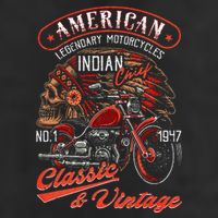 American M.O.T.O.R.C.Y.C.L.E I.N.D.I.A.N For Old Biker Trucker Hat