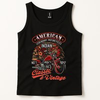 American M.O.T.O.R.C.Y.C.L.E I.N.D.I.A.N For Old Biker Tank Top