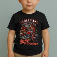 American M.O.T.O.R.C.Y.C.L.E I.N.D.I.A.N For Old Biker Toddler T-Shirt