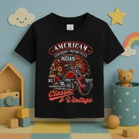 American M.O.T.O.R.C.Y.C.L.E I.N.D.I.A.N For Old Biker Toddler T-Shirt