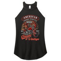 American M.O.T.O.R.C.Y.C.L.E I.N.D.I.A.N For Old Biker Women's Perfect Tri Rocker Tank