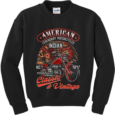 American M.O.T.O.R.C.Y.C.L.E I.N.D.I.A.N For Old Biker Kids Sweatshirt